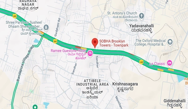 Sobha Brooklyn Towers Location Map Sobha Brooklyn Towers Location Map